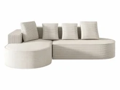 KOMHTOM Sofá modular con chaise longue en L, asiento profundo, relleno de espuma comprimida, Blanco Clearance