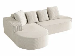 KOMHTOM Sofá modular con chaise longue en L, asiento profundo, relleno de espuma comprimida, Blanco Clearance