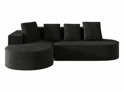 KOMHTOM Sofá modular con chaise longue en L, asiento profundo, relleno de espuma comprimida, Negro Online