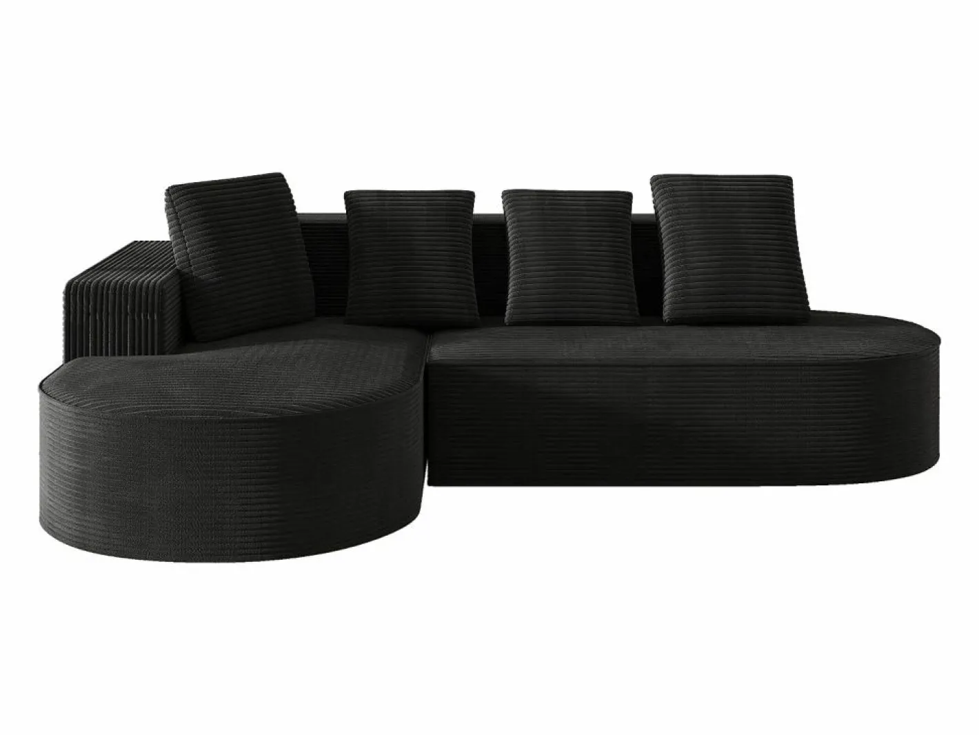 KOMHTOM Sofá modular con chaise longue en L, asiento profundo, relleno de espuma comprimida, Negro Online