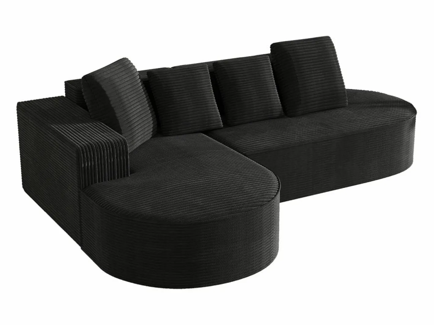 KOMHTOM Sofá modular con chaise longue en L, asiento profundo, relleno de espuma comprimida, Negro Online