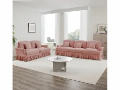 Sofá Modular|Sofá modular convertible con puff incluido soporte lumbar cojín Chenille