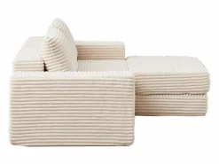 Hauss Spole Sofá modular convertible de 2 plazas con otomanas extraíbles - Pana Beige New