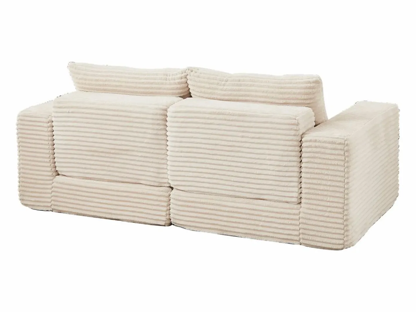 Hauss Spole Sofá modular convertible de 2 plazas con otomanas extraíbles - Pana Beige New