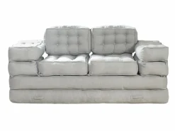 Vente-unique Sofá modular convertible de tela color DILAKO Gris Outlet