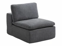Vente-unique Sofá modular de 3 plazas en tela CORTOLINE Gris antracita