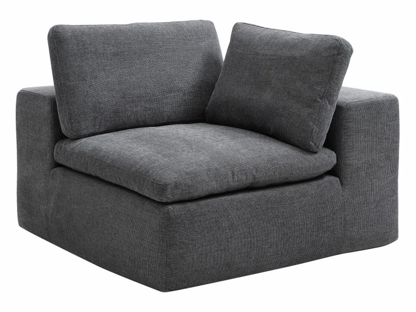 Vente-unique Sofás Y Sillones|Sofá Modular|Sofá modular de esquina con puf en tejido CORTOLINE