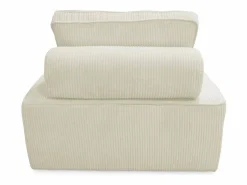 Sweeek Sofá modular de pana, 2 plazas Crema Hot