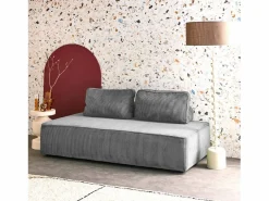 Sweeek Sofá Modular|Sofá modular de pana, 2 plazas oscuro