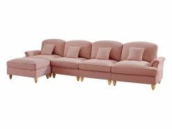 Sofá modular Diseño curvo Patas torneadas Asiento denso Chenilla^ Clearance
