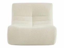 Sweeek Sofá modular en borreguito texturizado, 2 plazas Blanco