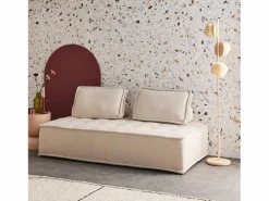 Sofá modular en tela lisa, 2 plazas^Sweeek Outlet