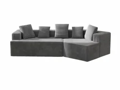 KOMHTOM Sofá Modular|Sofá modular, estampado de nubes, terciopelo acanalado, embalaje totalmente comprimido, sin montaje,