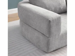 Sofá modular fácil de mover tejido suave en chenilla ideal para habitación de invitados Gris claro Discount