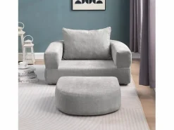Sofá modular fácil de mover tejido suave en chenilla ideal para habitación de invitados Gris claro Discount