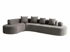 DripeX Sofá modular ángulo izquierdo Chenilla - 5 Plazas - 4 orejeros - - 327x215x65cm Gris Outlet