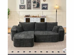 DripeX Sofás Club|Sofá modular ángulo izquierdo - Chenilla - 3 cojines y 2 orejeros - 262x144x65cm