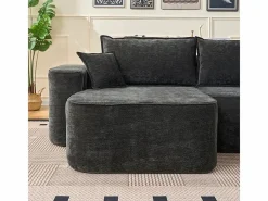 DripeX Sofás Club|Sofá modular ángulo izquierdo - Chenilla - 3 cojines y 2 orejeros - 262x144x65cm