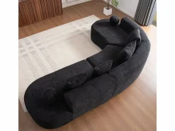 Sofá modular ángulo izquierdo Chenilla - 5 Plazas - 4 orejeros - - 327x215x65cm^DripeX