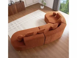 DripeX Sofás Club|Sofá modular ángulo izquierdo Chenilla - 5 Plazas - 4 orejeros - - 327x215x65cm