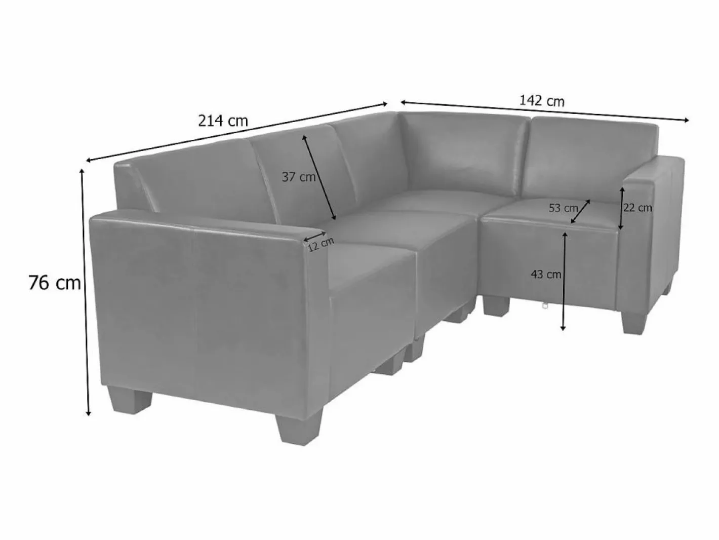 MCW Conjunto Sofá Y Sillón|Sofá Moncalieri (2 piezas),