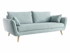 Miliboo Sofá nórdico 3 plazas hielo CREEP Azul Outlet