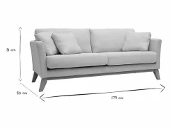Sofá nórdico 3 plazas desenfundable y patas madera OSLO^Miliboo Sale