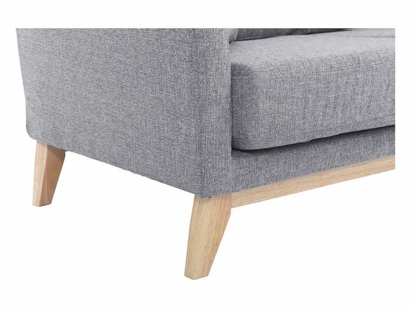 Sofá nórdico 2 plazas desenfundable claro y patas madera clara OSLO^Miliboo Best