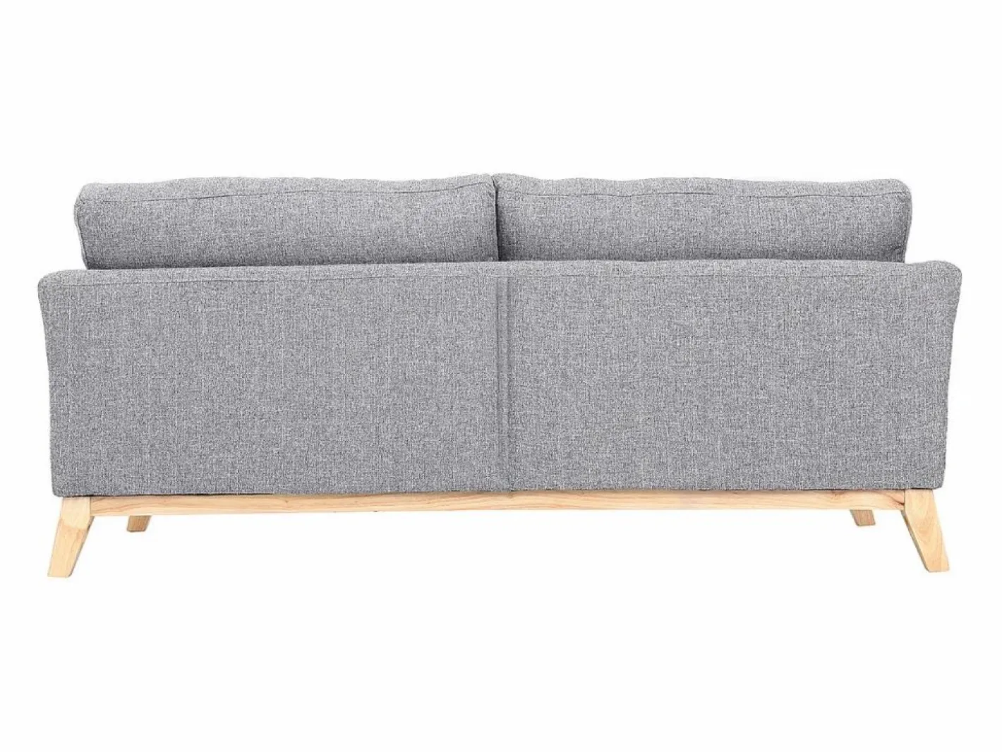 Miliboo Sofá nórdico 3 plazas desenfundable patas madera OSLO Gris claro
