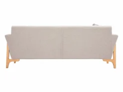 Miliboo Sofá nórdico 3 plazas y fresno ASAKO Beige
