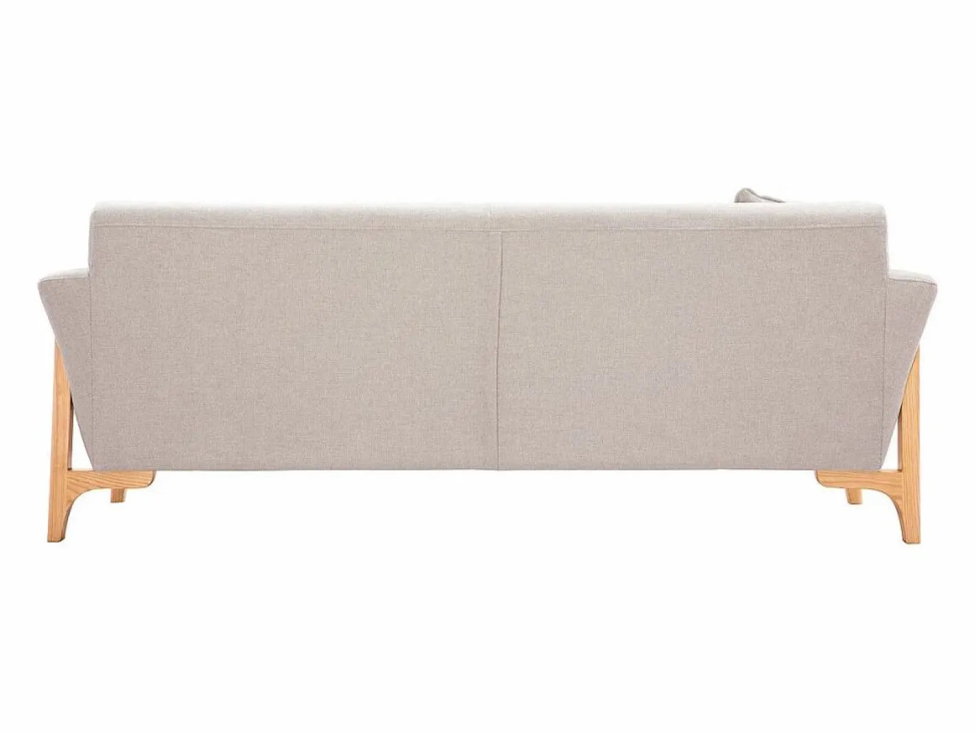Miliboo Sofá nórdico 3 plazas y fresno ASAKO Beige