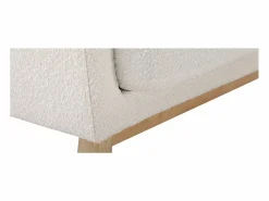 Miliboo Sofá Escandinavo|Sofá nórdico 2 plazas efecto borreguillo con patas de madera OSLO