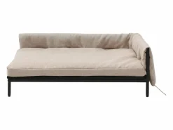 Vente-unique Cama De Animales De Compañía|Sofá para mascotas de lino Taupe, beige L. 80 x P. 58 x Alt. 28 cm SIPARIA