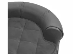 Clicnbuy Sofá para perros felpa y cuero sintético 48x48x32 cm Gris Clearance