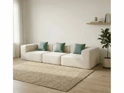 Sofá - 3 Plazas|Sofá De Tela|Sofá Pure 3 plazas - blanco salvia