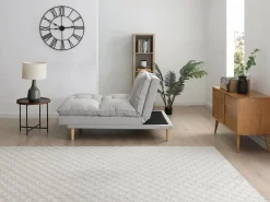 Vente-unique Sofá reclinable de 3 plazas convertible clic-clac en tejido PALOBU Gris claro Hot