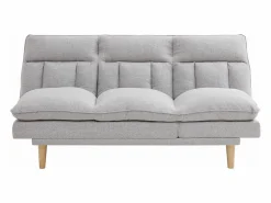 Vente-unique Sofá reclinable de 3 plazas convertible clic-clac en tejido PALOBU Gris claro Hot