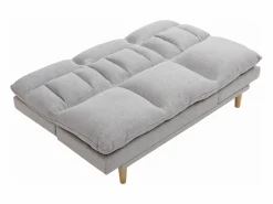 Vente-unique Sofá reclinable de 3 plazas convertible clic-clac en tejido PALOBU Gris claro Hot