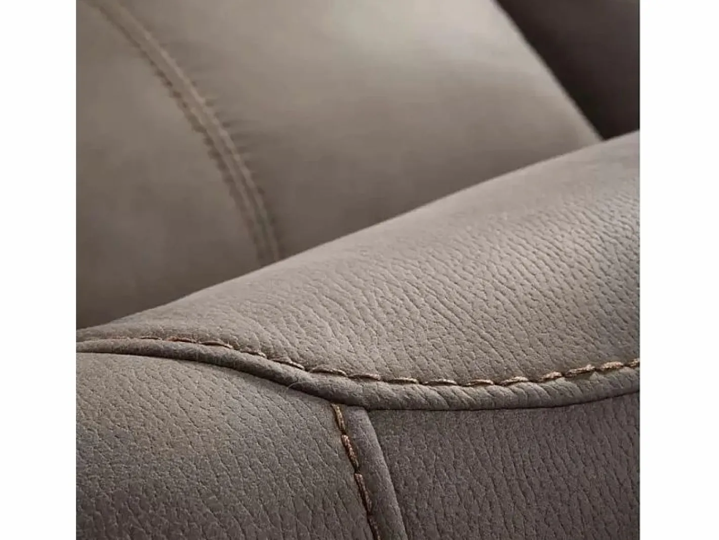 Sofá reclinable eléctrico de microfibra Ducka-Color Marrón-Sistema Eléctrico-Número de plazas 3 plazas^Les Tendances Outlet