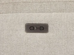 Vente-unique Sofá Relax|Sofá reclinable eléctrico de 3 plazas con mesa de tela de color KELUNO