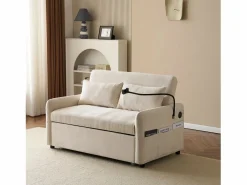 Sofá recto - Sofá plegable con soporte para teléfono y bolsillo de almacenamiento - respaldo ajustable - para sala de estar y dormitorio^ Best