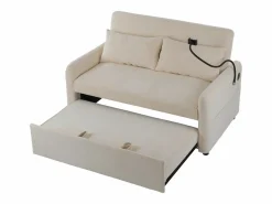 Sofá recto - Sofá plegable con soporte para teléfono y bolsillo de almacenamiento - respaldo ajustable - para sala de estar y dormitorio^ Best