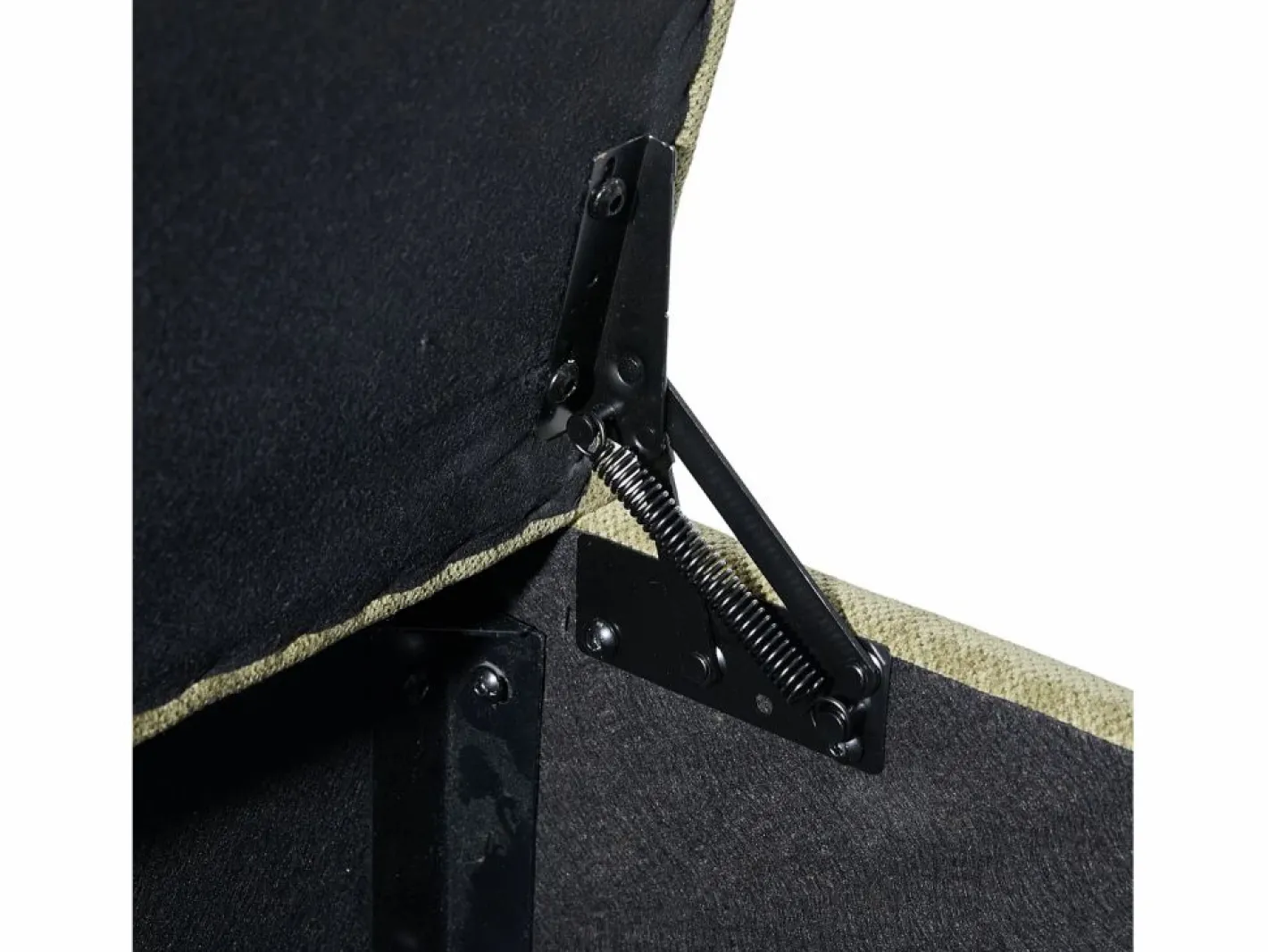 Sofá recto - Sofá con bolsillos laterales y reposapiés con espacio de almacenamiento - para sala de estar y dormitorio Verde Best