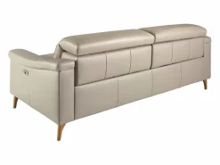 Sofá relax 3 plazas piel gris taupe 6190^Angel Cerda Best