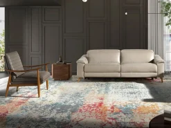 Sofá relax 3 plazas piel gris taupe 6190^Angel Cerda Best