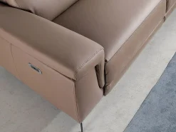 Angel Cerda Sofá relax 3 plazas piel visón 6105 Beige Online