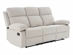 Vente-unique Sofá relax de 3 plazas de tela chenilla color LANA Beige Best
