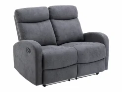 Vente-unique Sofá Relax|Sofá relax de 2 plazas de tela estilo contemporáneo EVELYN
