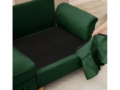 Sofá Modular|Sofá Respaldo segmentado Espuma alta densidad Puff incluido Tela chenilla