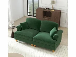 Sofá Modular|Sofá Respaldo segmentado Espuma alta densidad Puff incluido Tela chenilla